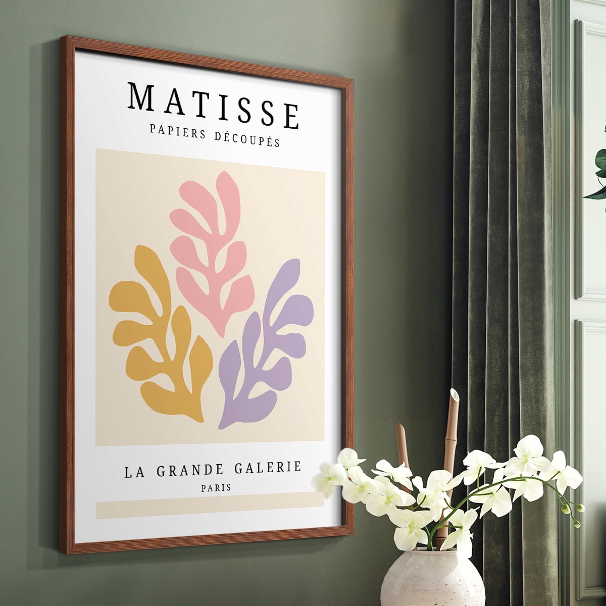 Matisse CCCLXXV in Brown Solid Wood 16 x 20 Framed Print