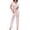 *Beige, variant on Women's Collared Two Piece Pajama Set,Short Sleeve Button Down Top and Long Pants Loungewear Black,Women's Plus M