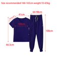 thumbnail image 3 of Conjunto de uniforme para mujer, traje cómodo, sencillo, con múltiples bolsillos, ligero, escote en V, duradero, informal, pantalones de , Azul profundo S Salvador Blusa y pantalones médicos, 3 of 10