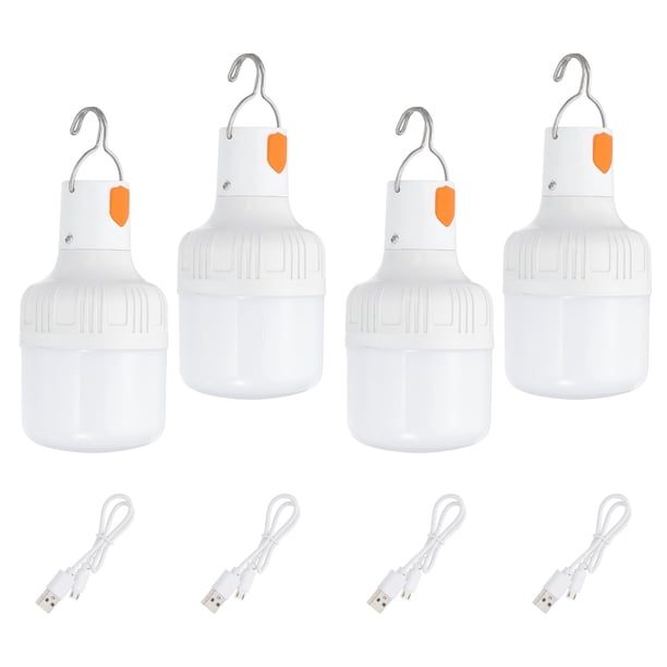 Lámpara de Camping Recargable PATIKIL LED 60W 4 Paquetes Blanco