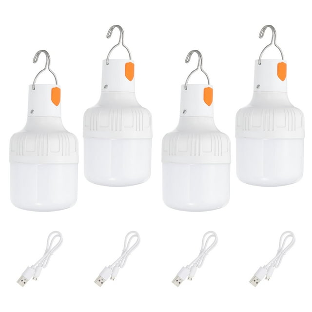 Lámpara de Camping Recargable PATIKIL LED 60W 4 Paquetes Blanco