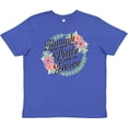 thumbnail image 3 of Inktastic Though She Be But Little She is Fierce with Flower Circle Illustration Youth T-Shirt, 3 of 5