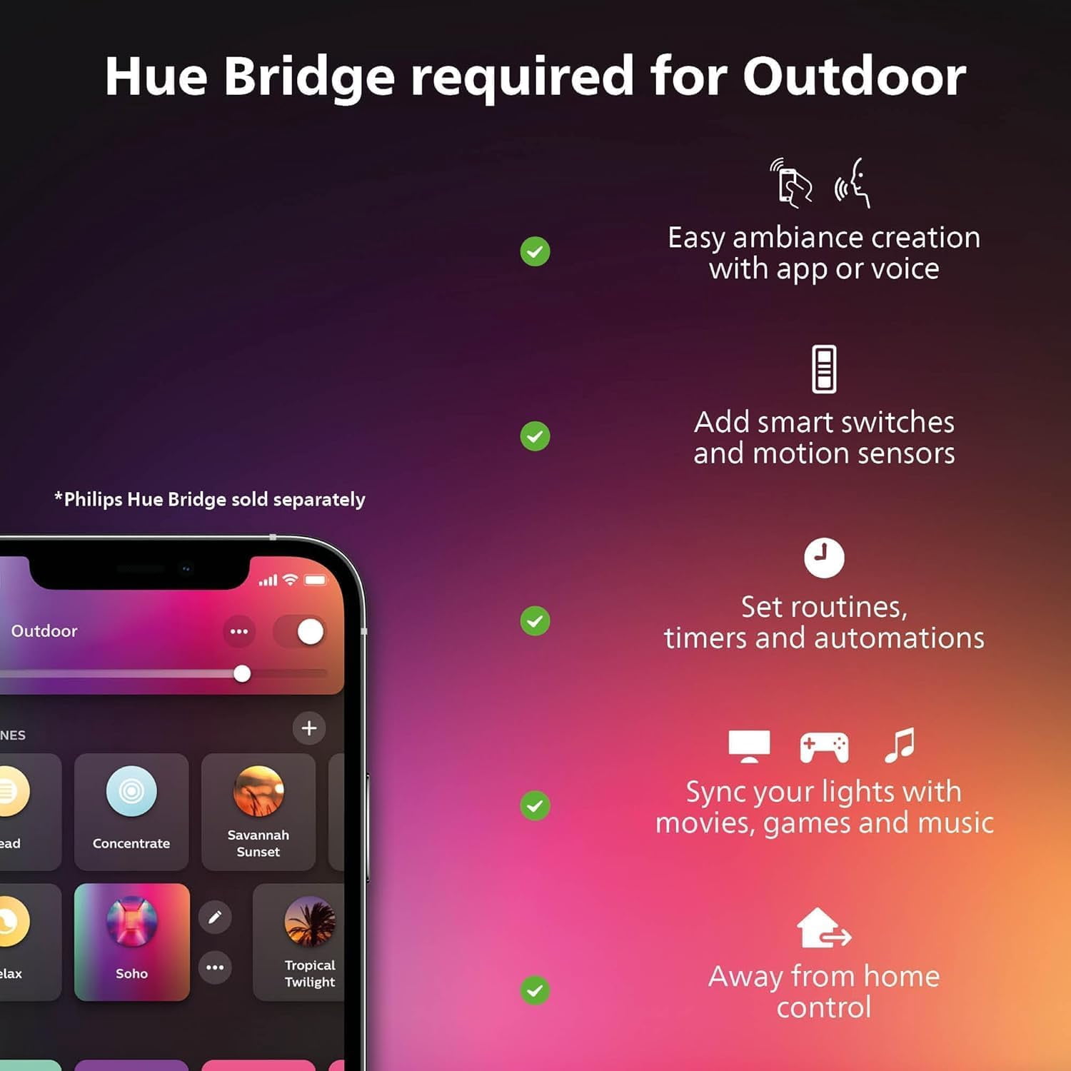 Philips Hue Festavia Permanent 90 FT/48 Lights White