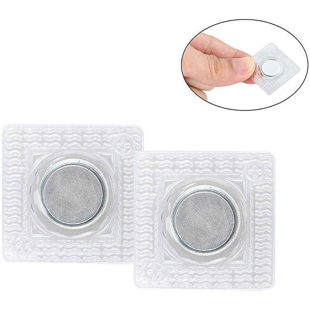 Broches magnéticos invisibles para ropa, imanes de tamaño pequeño con gran magnetismo, cierre oculto de PVC para coser, imanes fáciles de coser, finos e invisibles (20 pares)