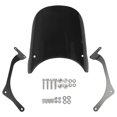 thumbnail image 1 of Motorcycle Front Windshield PC Airflow Wind Deflector Fairing Windscreen for CT125 CT110 Hunter Cub Black, 1 of 5