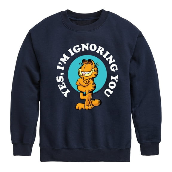 Garfield - Ignoring You - Toddler And Youth Crewneck Fleece Sweatshirt