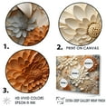 thumbnail image 3 of Designart "Beige Blooms Of Zinnias" Zinnias Floater Framed Wall Decor, 3 of 5