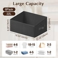 thumbnail image 2 of Storage Bins Cube Storage Organizer - 1 Pack Fabric Trapezoid Storage Cubes for Bins and Baskets for Shelves Collapsible Non-Separating Trapezoidal Flared Cube Organizer, Black, 2 of 10