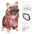 thumbnail image 3 of Haiem Striped Meat for Winter Dog Hoodie Sweatshirts with Pockets Warm Dog Clothes for Small Dogs Chihuahua-Small, 3 of 7
