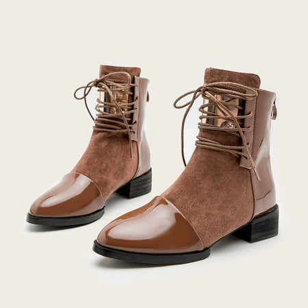 

Women s New Style Fashion Strappy Flat Short Boots For Autumn And Winter