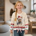 thumbnail image 4 of DISNIMO Yorkshire Terrier Printed Girls Lave-up Tops Christmas Snowflake Printed Kids Long Sleeve T Shirts Casual Loose Pullover Tops Tunic Blouse Fashion Comfy Shirts, 4 of 7