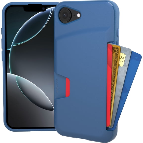 Smartish iPhone 17e/16e Wallet Case - Wallet Slayer Vol 1 - Slim Card Holder - Blue