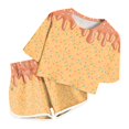 thumbnail image 1 of Loose Athletic Performance Quick Dry Active Performance Summer T Shirt Shorts Two Piece Set Soccer Girls Clothes Size 4-5 Years, 1 of 3