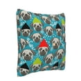 Bingfone Christmas Hat Cute French Bulldog Linen Throw Pillow Covers