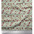 thumbnail image 1 of Soimoi Polyester Crepe Fabric Leaves & Berries Fruits Print Sewing Fabric Yard 42 Inch Wide, 1 of 3