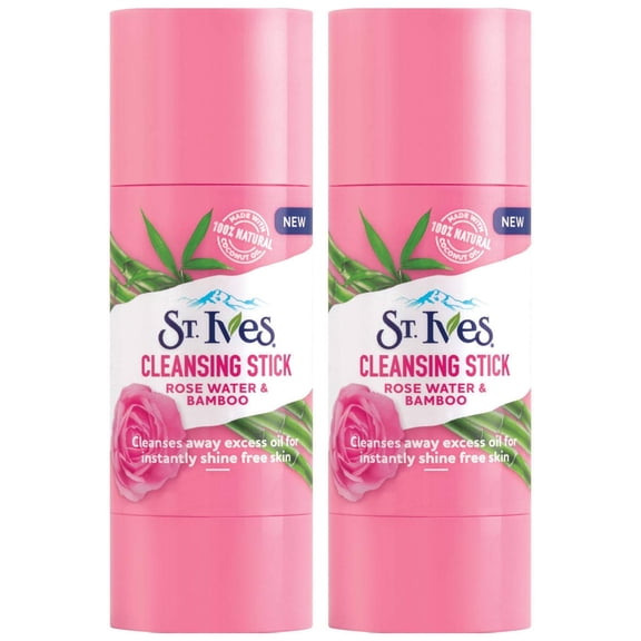 Pack of (2) St. Ives Rosewater And Bamboo Stick Facial Cleanser 1.59 oz