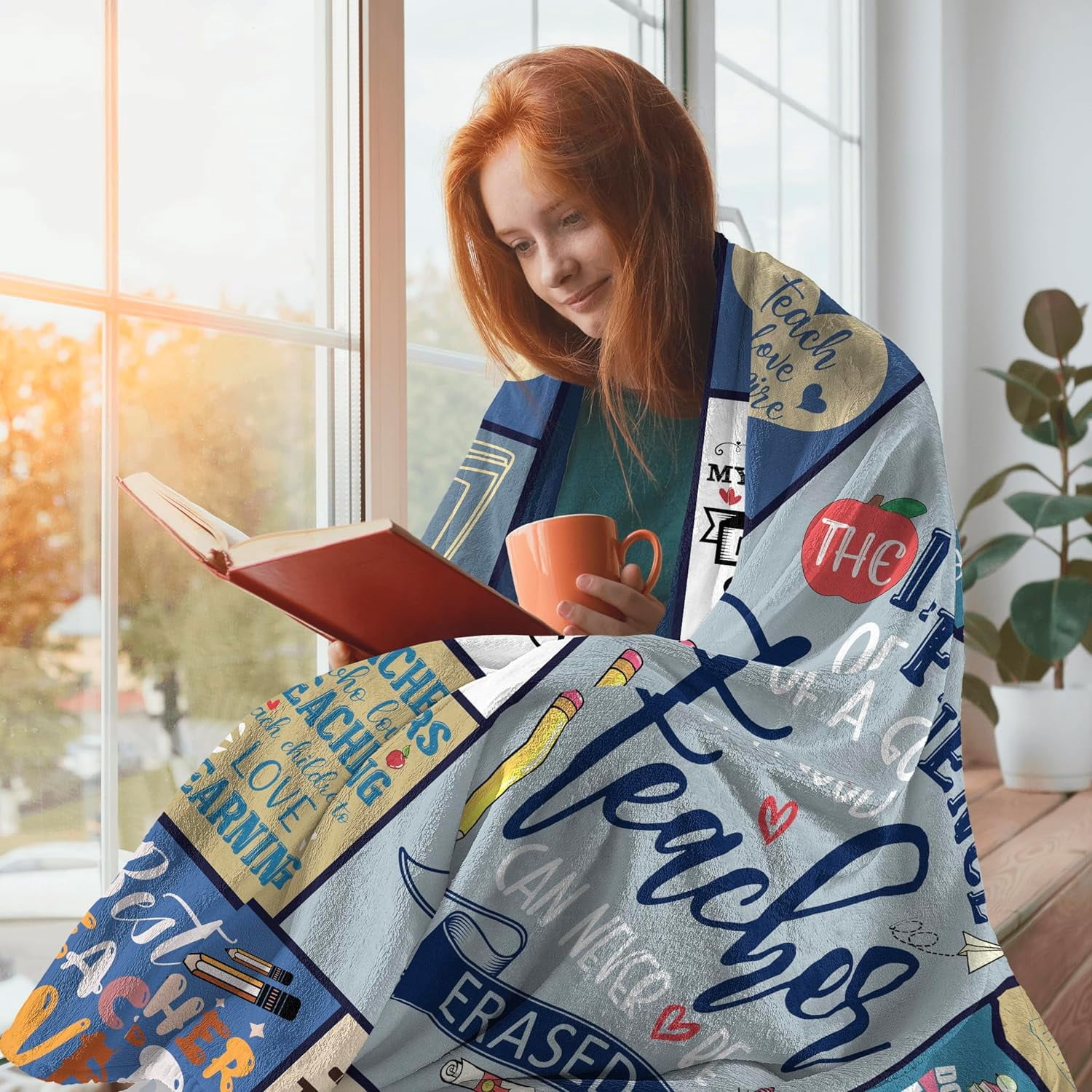 Teacher Appreciation Gifts for Women Men, Back to School Teacher Gifts, First Day of School Teacher Gifts from Student, End of Year Teacher Gifts Idea, Best Teacher Blanket 50"x60"