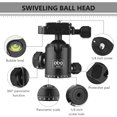 thumbnail image 3 of OBO T228 Mini Carbon Fiber Tripod + B300 Rotatable Panoramic Ball Head with Quick Release Plate 1/4 Inch Screw 3 Extendable Sections Max. Load 8KG for DSLR ILDC Camera Camcorders Action Cameras, 3 of 9