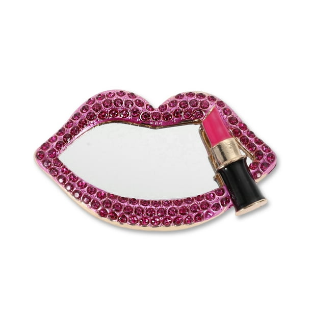 Decoración de Funda de Teléfono Única 1 Pc Espejo en Forma de Labios Decoraciones para Funda de Teléfono Móvil Color Rosa Rojo