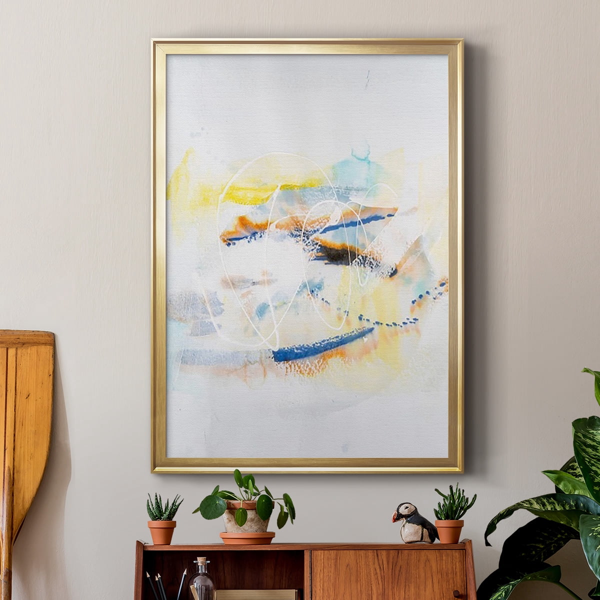 Spacial I Premium Framed Print, in Gold, Black, or Silver - Ready to Hang