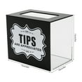 thumbnail image 3 of 4 Pack Acrylic Tip Boxes, Tip Jar Donation box, Acrylic Tip Jar Box, 6 x 4 x 5 Inch Tip Collection, Donation, (Black, Clear), 3 of 9