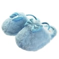 thumbnail image 3 of Disney Frozen Anna & Elsa Toddler Girls' Elastic Backstrap Dual Sizes Slippers - Blue, 7-8, 3 of 5