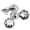 thumbnail image 2 of Diamante Silver Rhinestone Crystal Round Buttons Sewing Craft (20mm),Crystal Buttons, 2 of 8