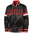thumbnail image 2 of Youth Starter Black Toronto Raptors Home Game Varsity Satin Full-Snap Jacket, 2 of 3