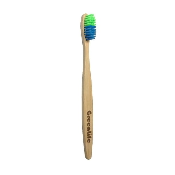 Cepillo Dental VentDepot Echo de Bambú Sport Collection Ecológico Cerda Regular Mango de Bambú Doble Color
