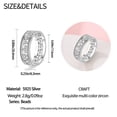thumbnail image 2 of KUNSIR Vintage Band Ring with Hollow Heart Sterling Silver 925 Ring For Men Women Jewelry Gifts Size 8, 2 of 4