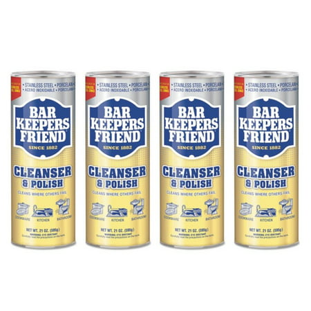 (4 Pack) Bar Keepers Friend Cleanser Powder, 21