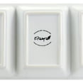 thumbnail image 5 of Elama 3 Section Divided Porcelain Rectangle Serving Tray in White with Metal Rack, 5 of 9
