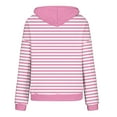 thumbnail image 4 of DDAPJ pyju Womens Pullover Hoodie Striped Hooded Sweatshirts Stylish Casual Hoody Tops Kangaroo Pocket Pullover Hoodies Pink M, 4 of 6