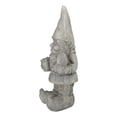 thumbnail image 5 of Northlight 18.5-Inch Gray Gardener Gnome with Shovel and Flower Outside Statue, 5 of 5