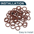 thumbnail image 6 of Unique Bargains Universal O Ring Seal Gasket Orings Seal Washer for Plumbing for Cars 6.5mm ID x 1.5mm CS Brown 50pcs, 6 of 6