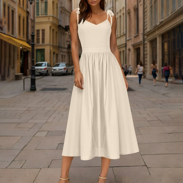 LOVZFMLL Robes Mode Printemps/été pour Femmes Vacances Deux Robes à Manches Courtes Col Rond