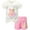 Pink / white, variant on Harry Potter Little Girls T-Shirt and Bike Shorts French Terry Outfit Set Little Kid to Big Kid