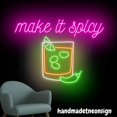 thumbnail image 5 of Handmadetneonsign Make It Spicy Margarita Neon Sign, Cocktail Wall Art Decor, Bar Pub Wall Decor 60062, 5 of 5