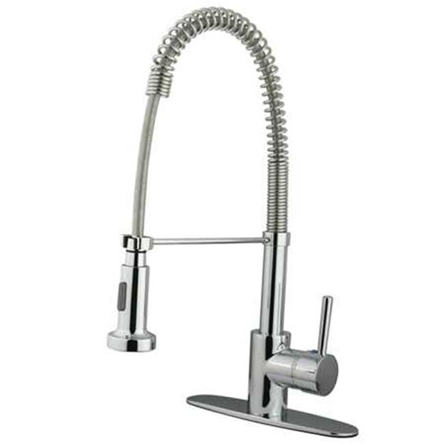 Kingston Brass Gs8881dl Gourmetier Concord Single Handle Pull Down Spray Kitchen Faucet Chrome