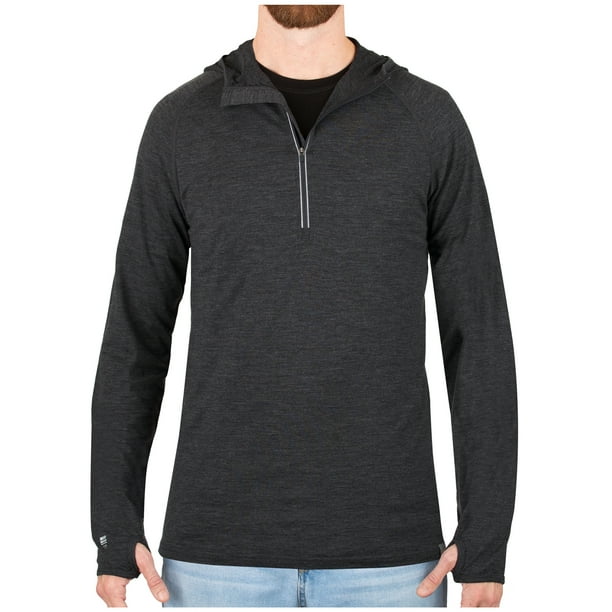 MERIWOOL Men’s Base Layer Hoodie Lightweight Merino Wool Long Sleeve Thermal