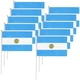 thumbnail image 1 of Bandera Argentina VentDepot 10Pzas 14x21cm Tela Poliéster Asta Plástico, 1 of 1