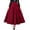 Red, variant on Womens Skirts Fall Winter Warm Wool Blend Midi Long Length Big Flared Loose Fit Daily Casual Street Fashion Trendy Stylish Skirts