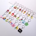 thumbnail image 1 of Estbridge 24 Cartoon PVC Stationery Keychains Prize Keychain Women‘s Casual Cute Wallet Backpack Accessory Key Chain Festival Party Small Gifts, 1 of 5
