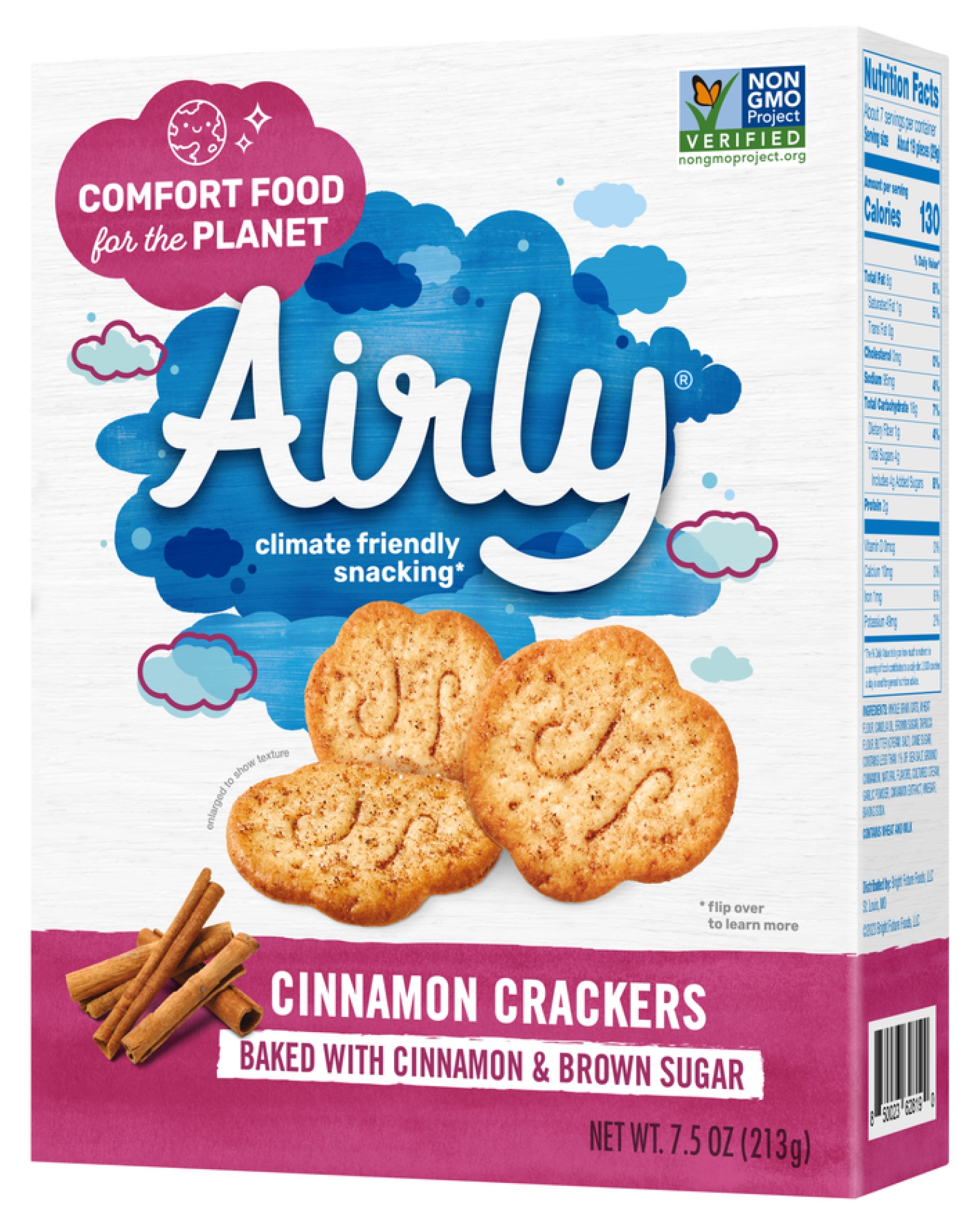 Airly Crackers, Cinnamon, 7.5 oz or 213g
