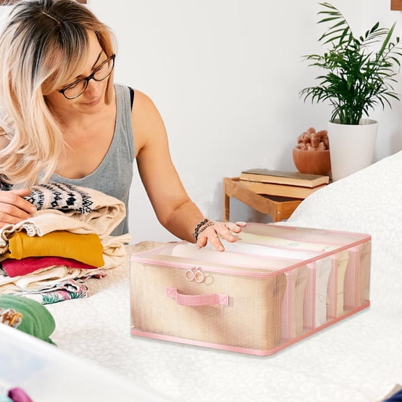 Five Compartment Storage Bag,Down Jacket Organizer,Foldable Drawer Storage,PVC Storage Bag,Clothes and Bedding Organizer,Tiered Storage,Clear Visible Compartment,Home Storage Multi-Purpose Organizer