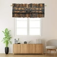 thumbnail image 2 of Wooden Barn Door Window Curtain Valances Rustic Farmhouse Country Retro Rustic Western Rod Pocket Valances for Bedroom Living Room Dining Room 54 by 18 in, 1 Panel, 2 of 6