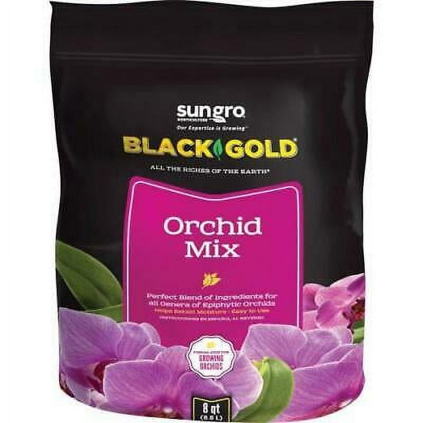 2 PC Black Gold Organic Orchid Potting Mix 8 qt