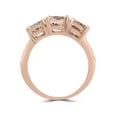 thumbnail image 2 of Bague 3 1/4 ct Morganite & Diamant 3-Pierres Or Rose 14k, 2 of 2