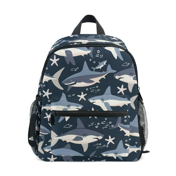 ALAZA Sharks and Sea Stars School Backpack Small Bookbag Mini Bags