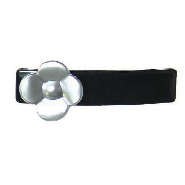 Pasador GRANDE Caravan NEGRO CON PLATA ROSA MATE PINTADO Y pulido